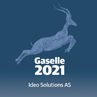 Utmerkelsen 'Gaselle 2021' for Ideo Solutions AS, bekreftelse på rask vekst og suksess for selskapet.